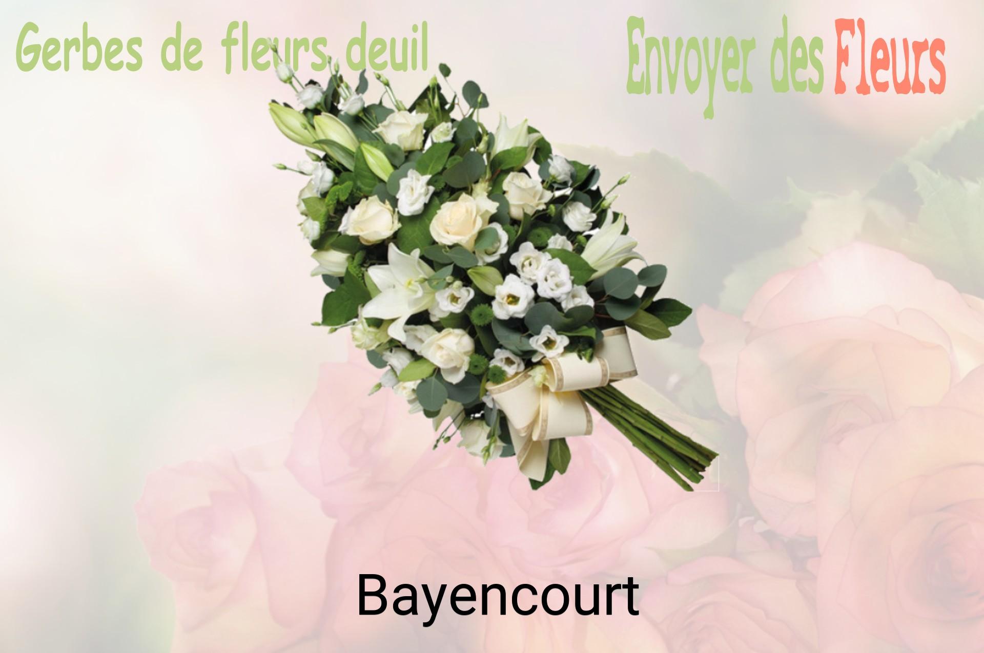 Gerbe de fleurs de deuil livrée à Bayencourt
